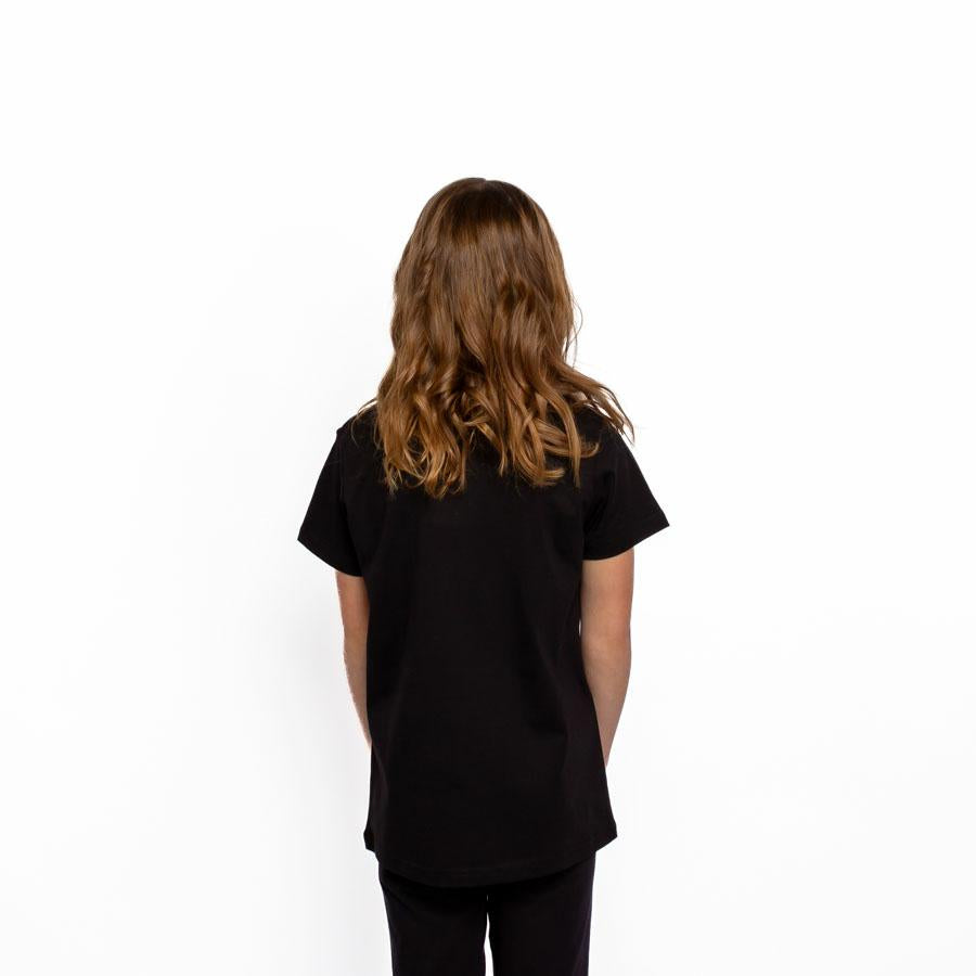 STACKED 2 TONE TEE BLACK/PURPLE