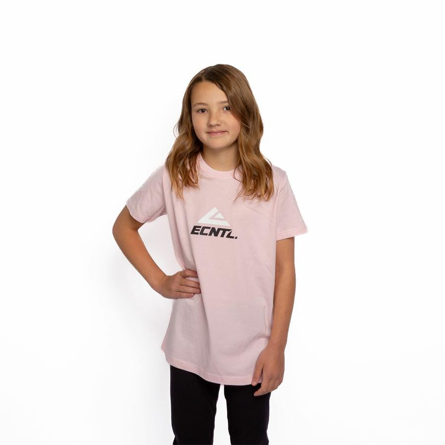 STACKED 2 TONE TEE PINK/BLACK