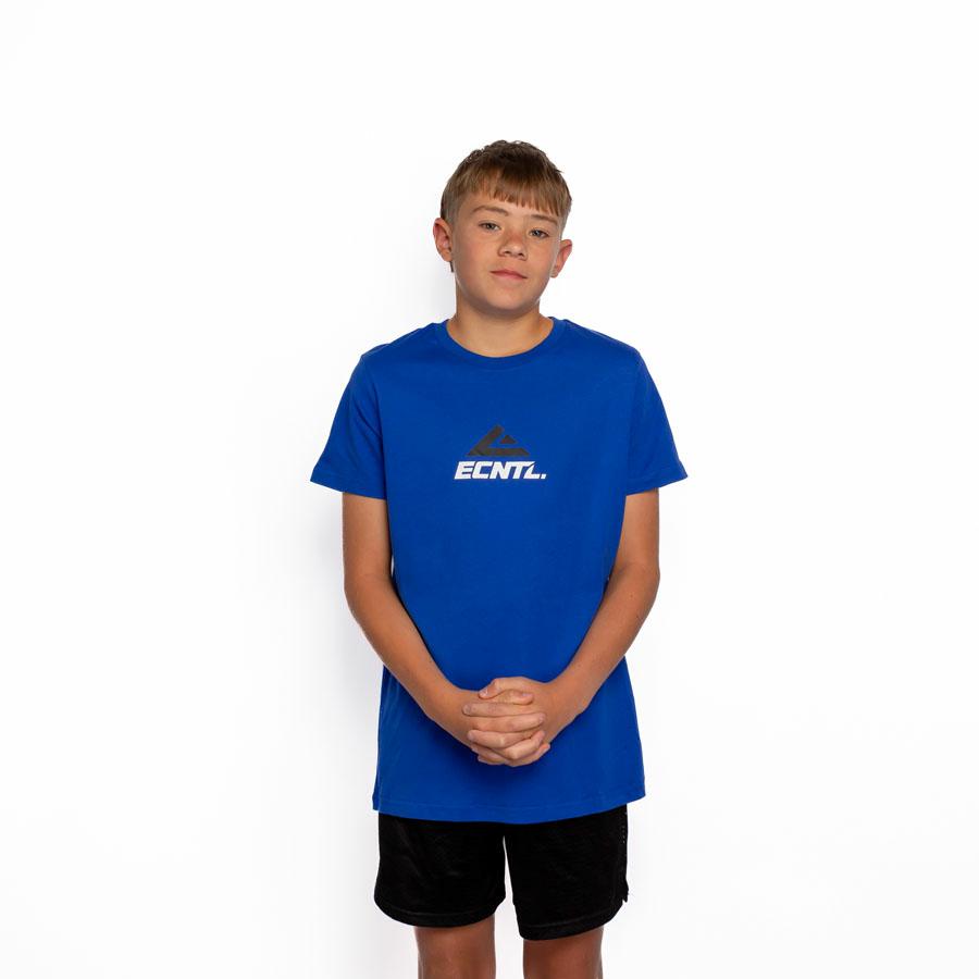 STACKED 2 TONE TEE ROYAL/WHITE