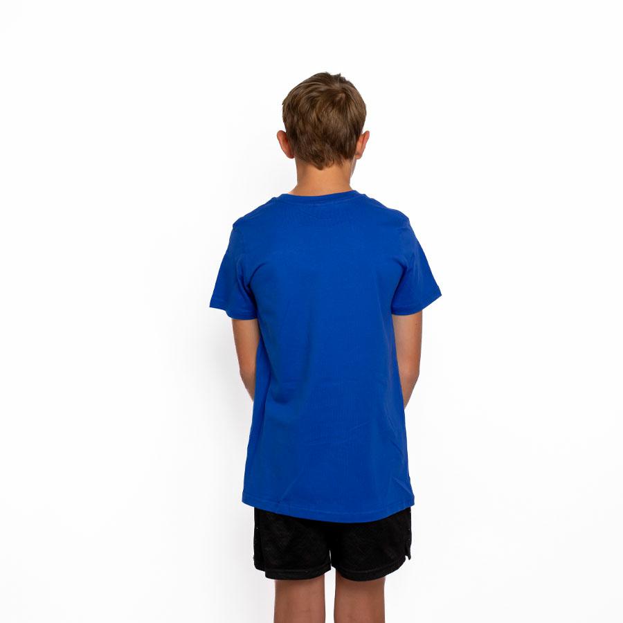 STACKED 2 TONE TEE ROYAL/WHITE